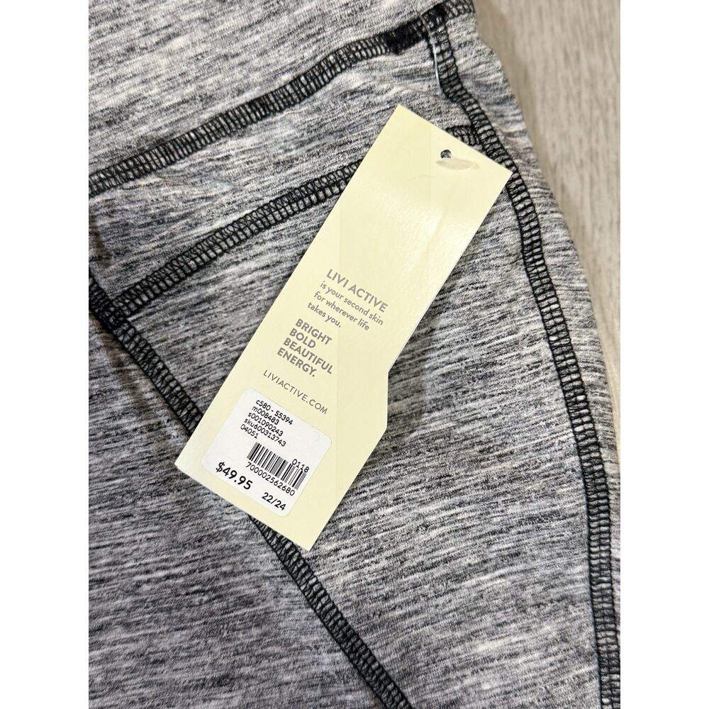 LIVI Active Lane Bryant Signature Stretch Legging Women 22/24 Mesh Side NWT - Picture 2 of 12